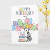 ブルーメルレオージーエドードルドッグハッピーバースデー カード (黄色い花)