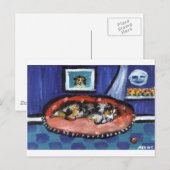 ブルーメルレオーストラリアシェパードのベッド ポストカード (正面/裏面)