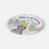 ブルーメルレコックパプオカバポウドッグ誕生日 ペーパープレート (アングル)