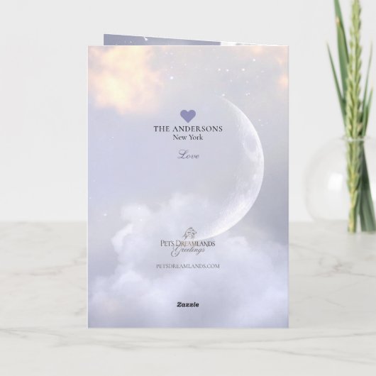 ブルーメルレコリーエンジェル天国ペットロス悔やみや弔慰 カード (裏面)