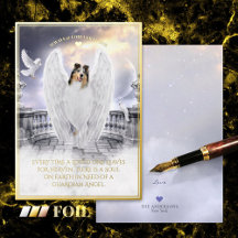 ブルーメルレコリーエンジェル – ペット悔やみや弔慰フォイルカード