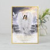 ブルーメルレコリーエンジェル – ペット悔やみや弔慰フォイルカード 箔シーズンカード (立ち正面)