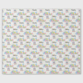 ブルーメルレシェパドールドッグ誕生日 ラッピングペーパー (フラット)