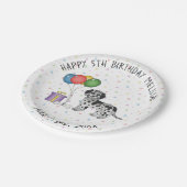 ブルーメルレミニゴールデンドルマンガートゥードッグ誕生日 ペーパープレート (アングル)