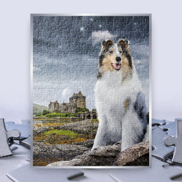 ブルーメルレラフCollie at Eilean Donan Castle - ジグソーパズル