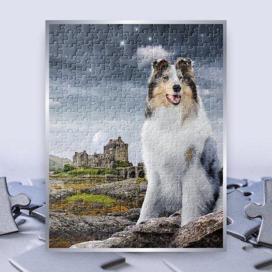 ブルーメルレラフCollie at Eilean Donan Castle - ジグソーパズル