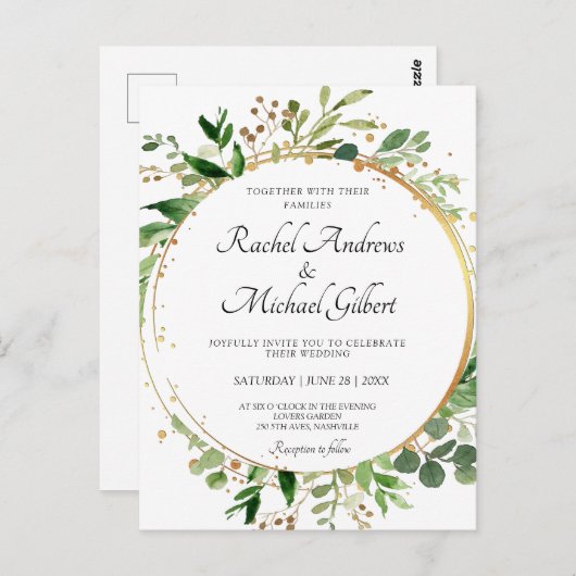 ブルーメンクレイスローフグルネス金ゴールドホチゼイットエインラドン ポストカード (正面/裏面)