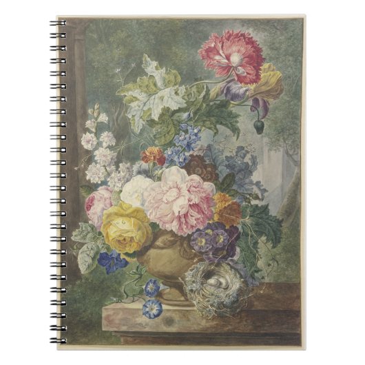 ブルーメンストラウスインナー花瓶mitヴォゲルネスト ノートブック (正面)