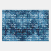 ブルーメンズ誕生日DIY文字セット3 ラッピングペーパーシート (正面3)