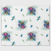 ブルーメージ牡丹シグネチャーフローラ包装紙 ラッピングペーパー (フラット)