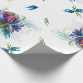 ブルーメージ牡丹シグネチャーフローラ包装紙 ラッピングペーパー (角)