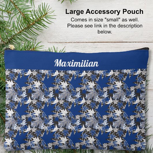 ブルーメープル葉 – 大型アクセサリーポーチ アクセサリーポーチ