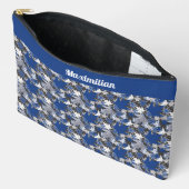 ブルーメープル葉 – 大型アクセサリーポーチ アクセサリーポーチ (見開き)