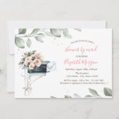 ブルーメールボックスツリーリーフバーチャルベビーシャワー 招待状 (正面)