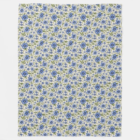 ブルーメ忘れノートフローラフリース フリースブランケット (正面)