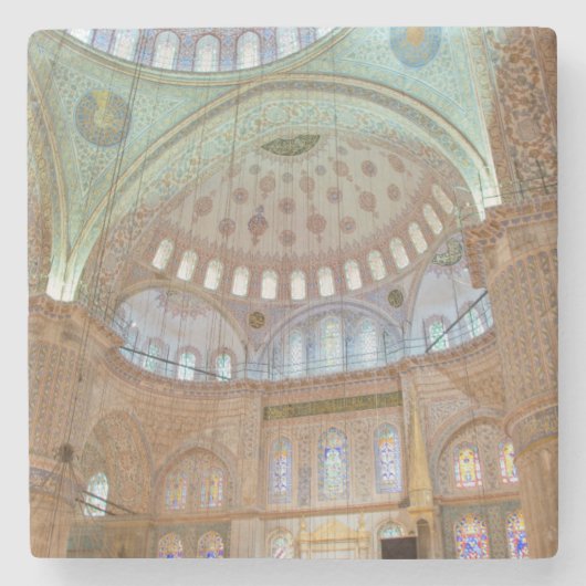 ブルーモカラフルスクのインテリアドーム天井 ストーンコースター (正面)