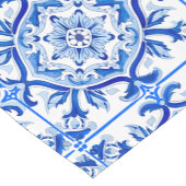 ブルーモザイクイタリアンバロック美術 ショートテーブルランナー (コーナー)