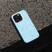ブルーモザイクピクセルアート iPhoneケース