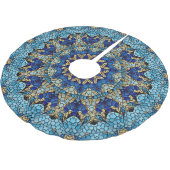 ブルーモザイクホリデークリスマススカート ブラッシュドポリエステルツリースカート (アングル)