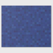 ブルーモザイクホームデザインラッピング紙。 ラッピングペーパー (フラット)