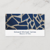 ブルーモザイク、フローラー、タイルインストーラー 名刺 (正面)