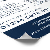 ブルーモザイク、フローラ、タイルインストーラ広告ズ ポスター (角)