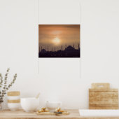 ブルーモスクとハギアソフィアトルコ、イスタンブール ポスター (キッチン)