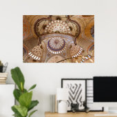 ブルーモスクシーリング詳細 ポスター (ホームオフィス)