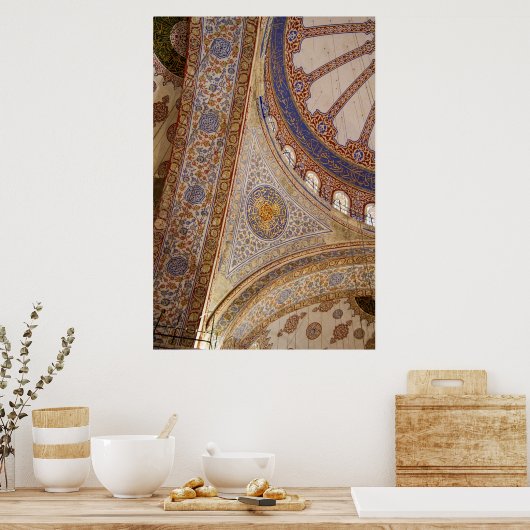 ブルーモスク天井 ポスター (キッチン)