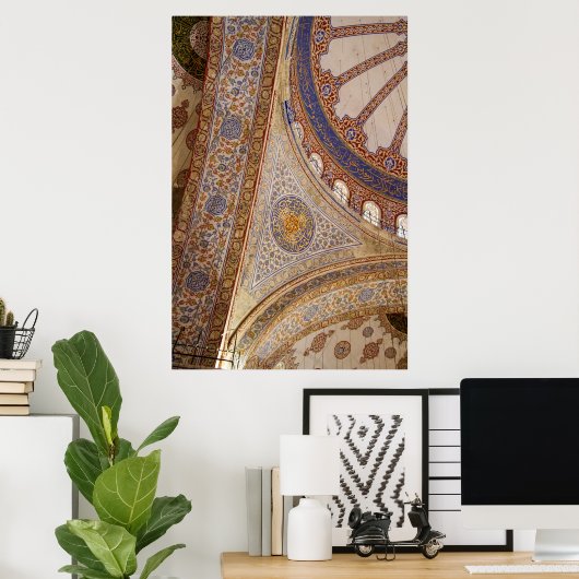 ブルーモスク天井 ポスター (ホームオフィス)