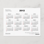 ブルーモスク2012年カレンダーはがき ポストカード (裏面)