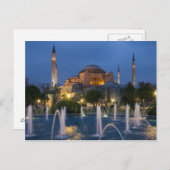 ブルーモスク、イスタンブール、トルコ ポストカード (正面/裏面)