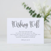 ブルーモダンが結婚元気に願っている。シンプルスクリプト エンクロージャーカード (スタンド正面)