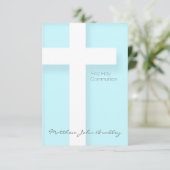 ブルーモダンで聖餐式を初めて 招待状 (スタンド正面)