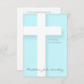 ブルーモダンで聖餐式を初めて 招待状 (正面/裏面)