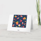 ブルーモダンとコーラルのママフローラ カード (裏面)