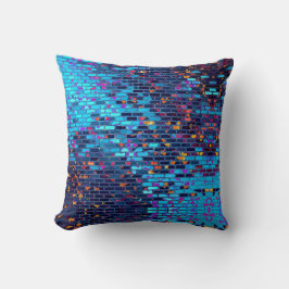 ブルーモダンとピンクのレンガデザイン装飾用クッション クッション