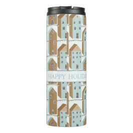 ブルーモダンとブラウンシティハウス「ハッピーホリデー」 タンブラー