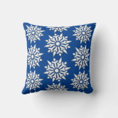 ブルーモダンのスノーフレーク クッション (裏面)