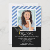 ブルーモダンの卒業パーティー発表 招待状 (正面)