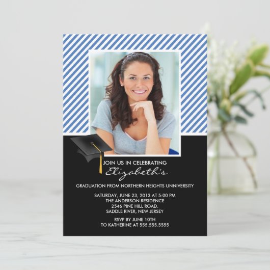 ブルーモダンの卒業パーティー発表 招待状 (スタンド正面)