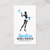 ブルーモダンの守衛室ハウスクリーニング 名刺 (正面)