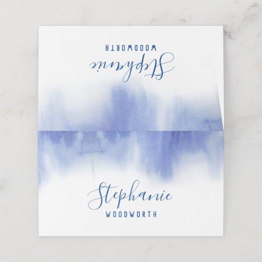 ブルーモダンの結婚座席表、ビーチ護衛カード プレイスカード (外部開封)