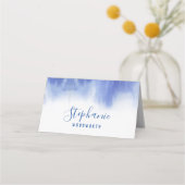 ブルーモダンの結婚座席表、ビーチ護衛カード プレイスカード (正面)