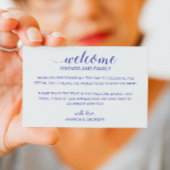 ブルーモダンの結婚歓迎抱き枕バスケット プレイスカード