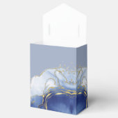 ブルーモダンアクアマーブル結婚ズ フェイバーボックス (オープン)