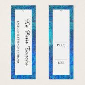 ブルーモダンアパレルぶら下がったブティック価格ラベル (正面&裏面)