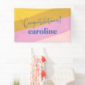 ブルーモダンイエローカスタム卒業生 横断幕 (インサイチュ)