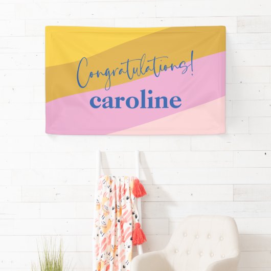 ブルーモダンイエローカスタム卒業生 横断幕 (インサイチュ)