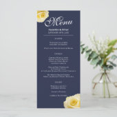 ブルーモダンイエローローズフローラのメ結婚ニュー (スタンド正面)